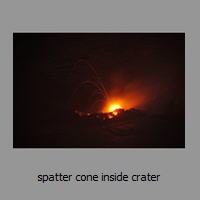 spatter cone inside crater